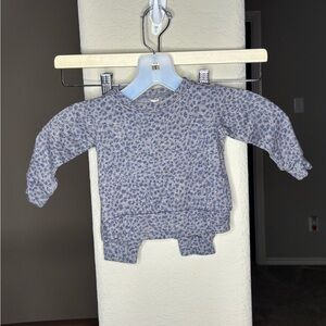 Fornia Apparel Blue Leopard Print Kids Matching Set Size 12M